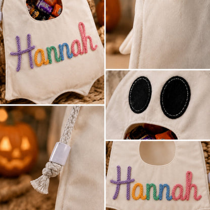Handmade Candy Bag Personalized Halloween Ghost Treat Candy Bag for Kids