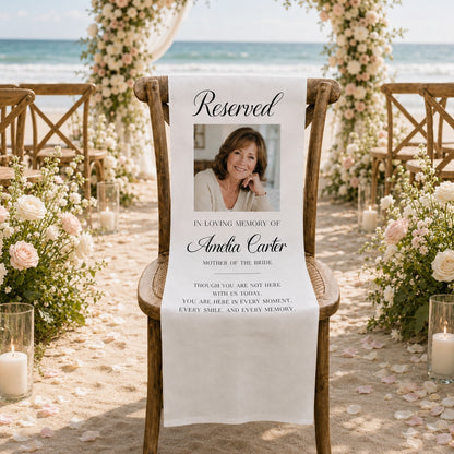 Personalized Memorial Wedding Chair Sign