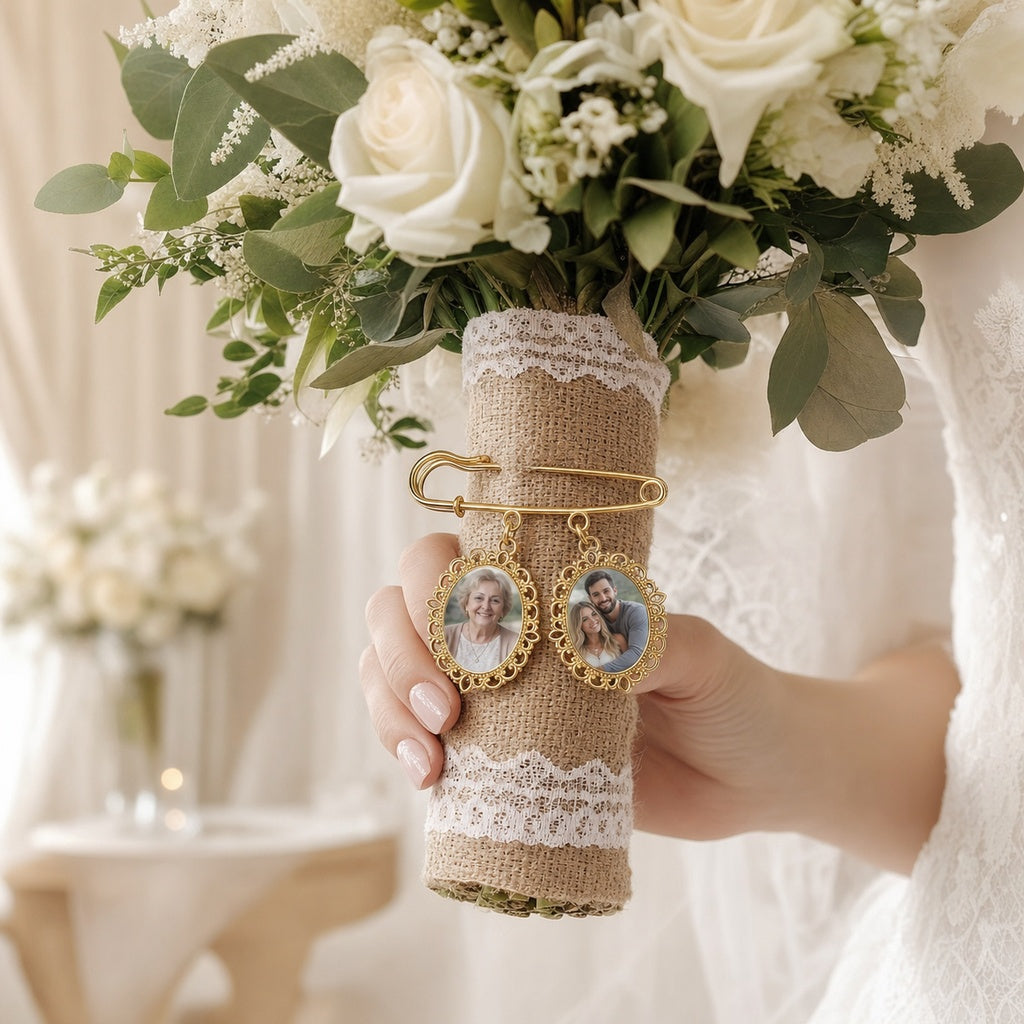 Personalized Memorial Wedding Photo Charm