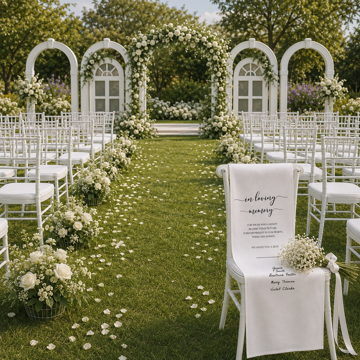 Personalized Memorial Wedding Chair Sign