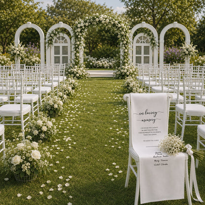 Personalized Memorial Wedding Chair Sign