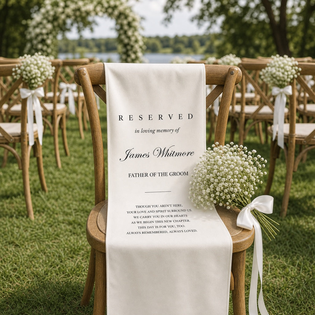 Personalized Memorial Wedding Chair Sign