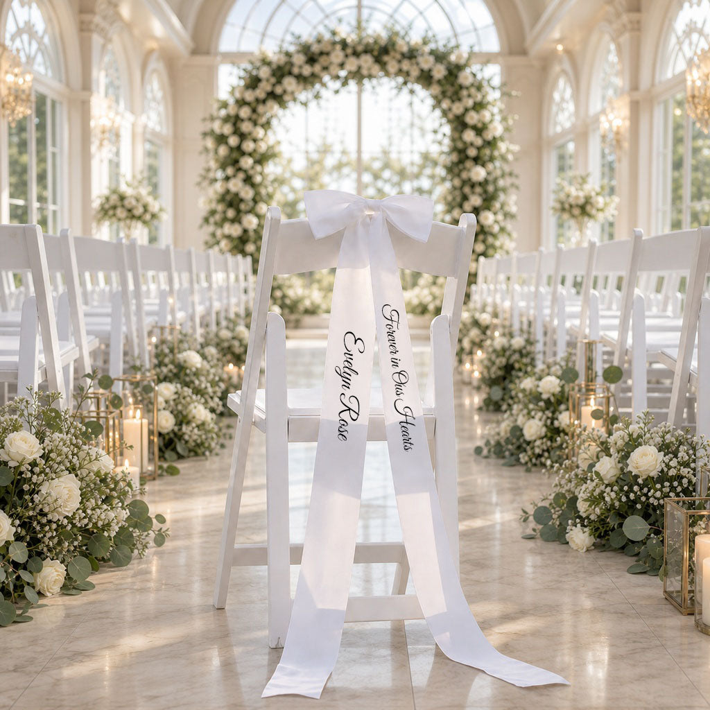 Personalized Memorial Chair Seating Ribbon