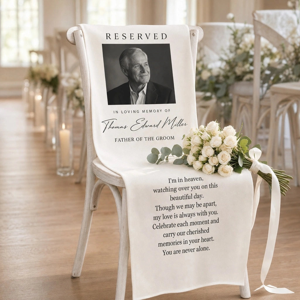 Personalized Memorial Wedding Chair Sign