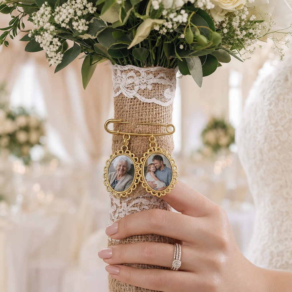 Personalized Memorial Wedding Photo Charm