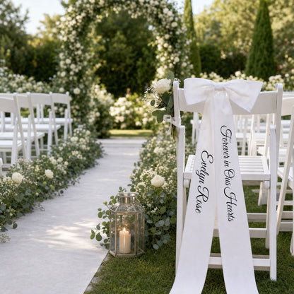 Personalized Memorial Chair Seating Ribbon