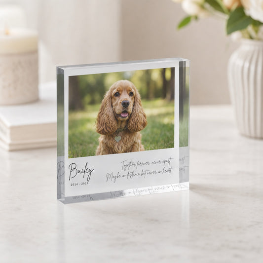 Personalized Pet Memorial Acrylic Block