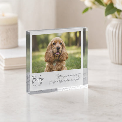Personalized Pet Memorial Acrylic Block