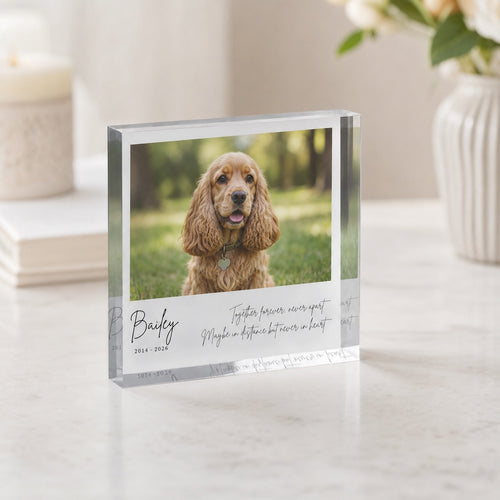 Personalized Pet Memorial Acrylic Block