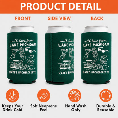 Personalized Bachelorette Can Coolers