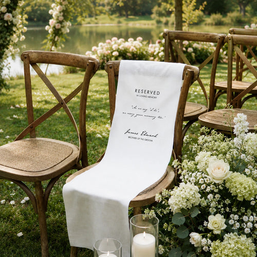Personalized Memorial Wedding Chair Sign