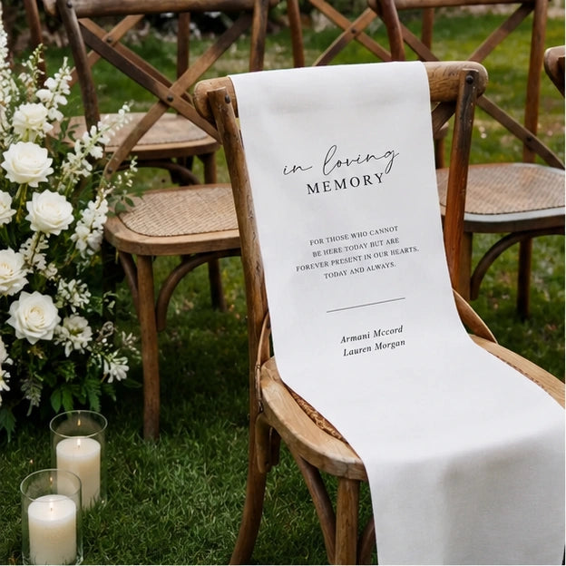 Personalized Memorial Wedding Chair Sign