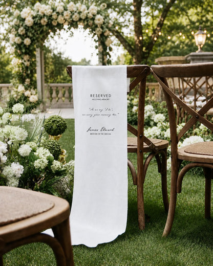 Personalized Memorial Wedding Chair Sign