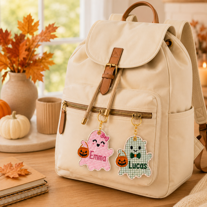 Personalized Halloween Ghost Keychain