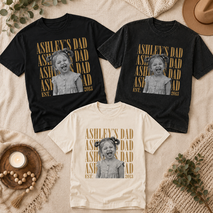 Personalized Dad Vintage Photo Shirt