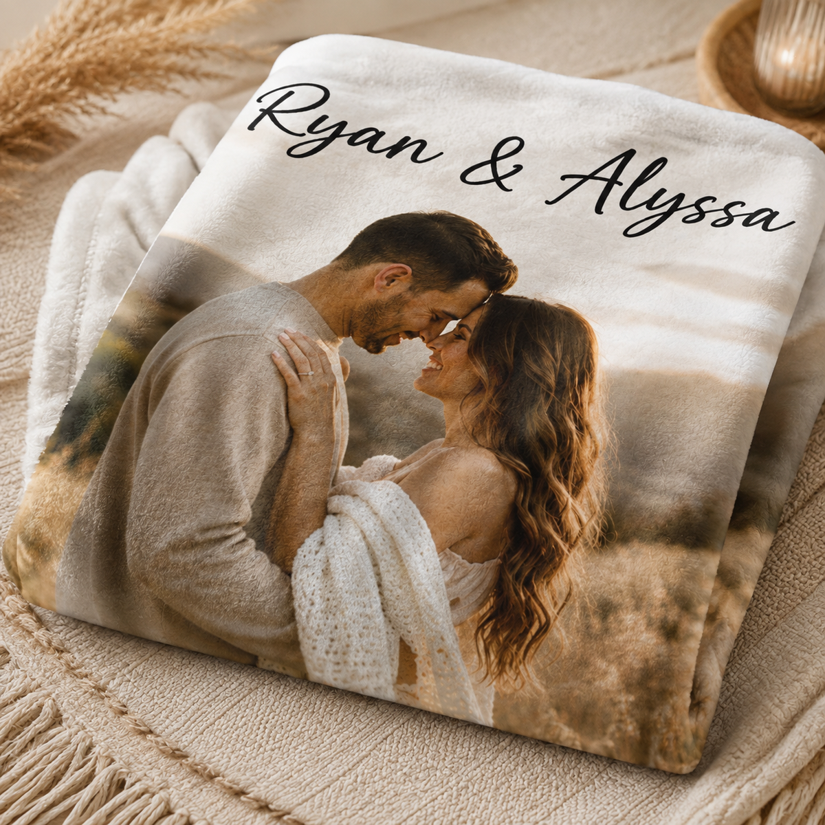 Personalized Plush Photo Blanket