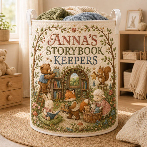 Personalized Woodland Nursery Storage Basket