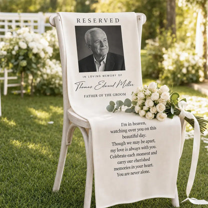 Personalized Memorial Wedding Chair Sign