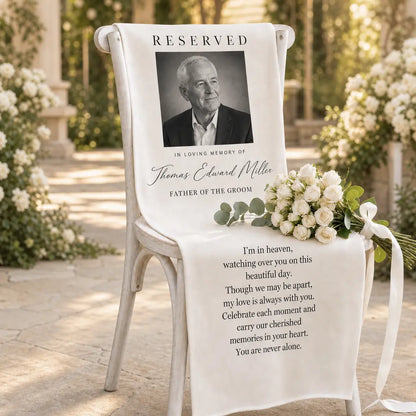 Personalized Memorial Wedding Chair Sign