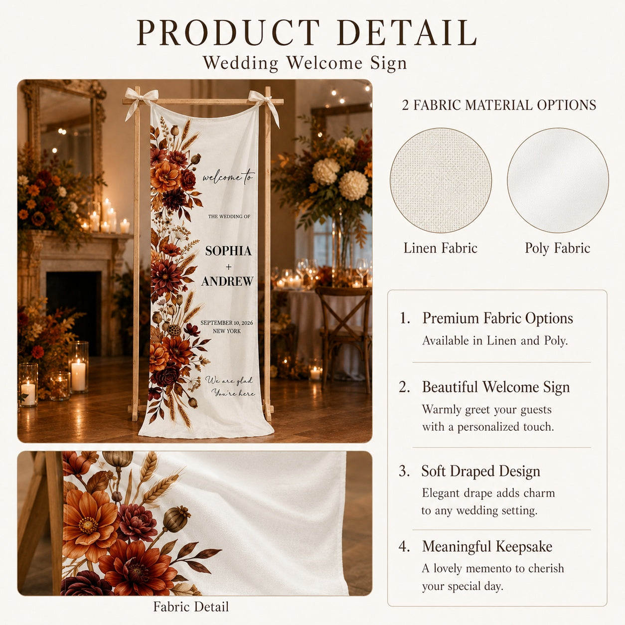 Personalized Gothic Halloween Wedding Banner